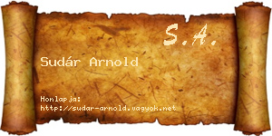 Sudár Arnold névjegykártya